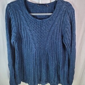 Hannah womens pullover sweater size XL in Blue_
